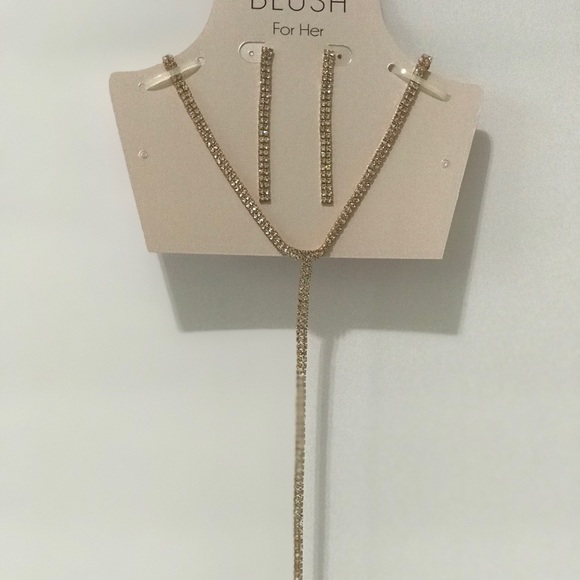 Neck/ Earrings Set BLUSH FOR HER Rose gold - Picture 2 of 14